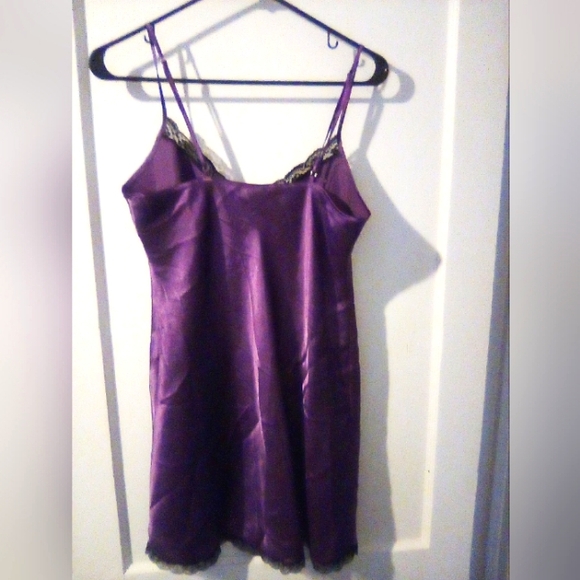 APT9 Lingerie Purple W/ Black Lace Trim Size Medium - Picture 3 of 15